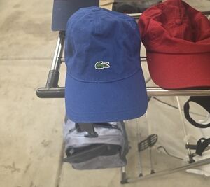 Lacoste Kids Royal Blue Cotton Baseball Hat with Green Crocodile
